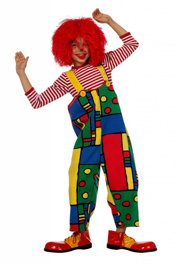 Carnaval Tuinbroek clownsbroek kind Mondriaan Maat 164