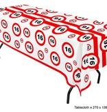 Tafelkleed verkeersbord 16 jaar