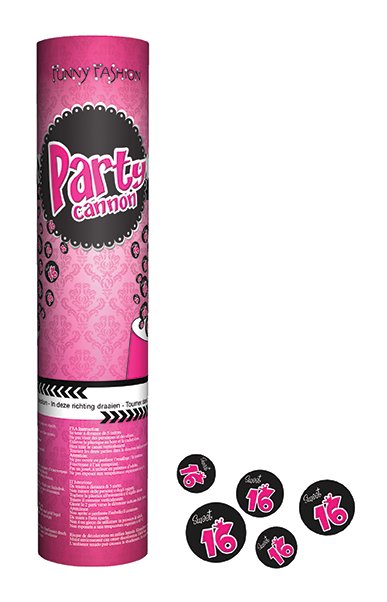 Confetti kanon Sweet 16 afbeelding