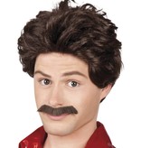 Pruik Vance met snor
