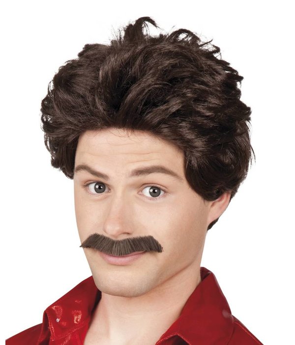 Pruik Vance met snor