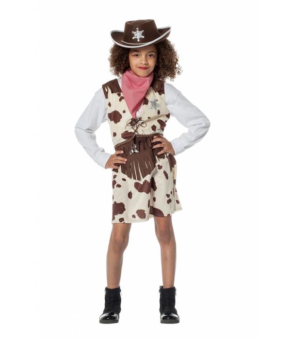 Cowgirl pakje koeienprint