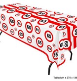 Tafelkleed verkeersbord 65 jaar