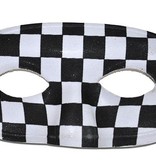 Oogmasker zwart/wit geblokt
