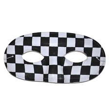Oogmasker zwart/wit geblokt