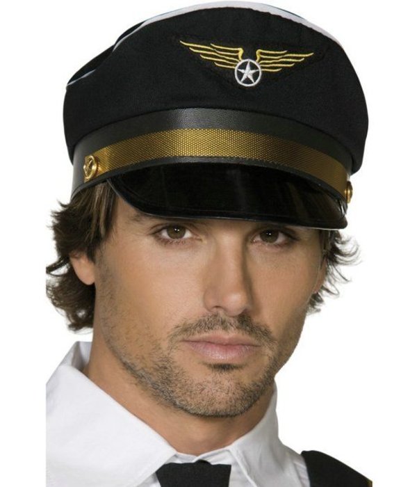 Pilotencap zwart