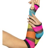 Visnet handschoenen neon