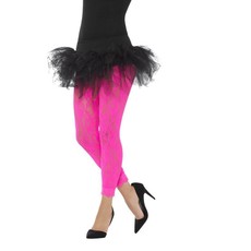 Legging kant neon roze 80's