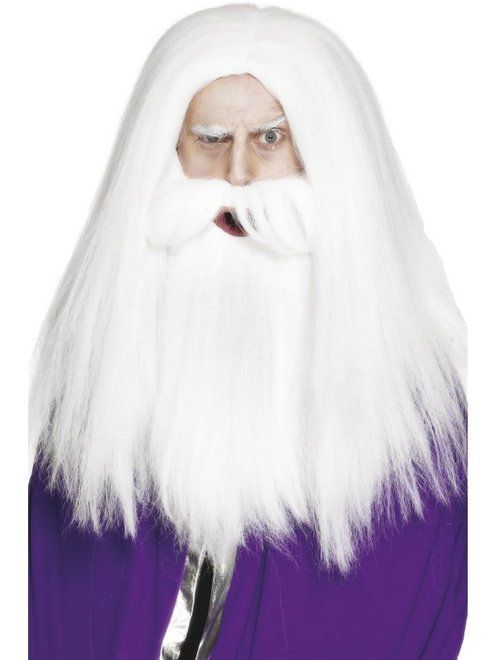 Pruik en Baard Magische Tovenaar afbeelding