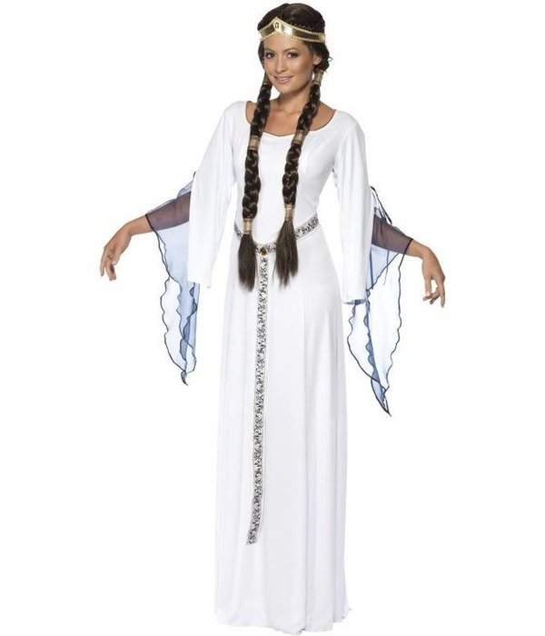 Middeleeuws outfit dame wit