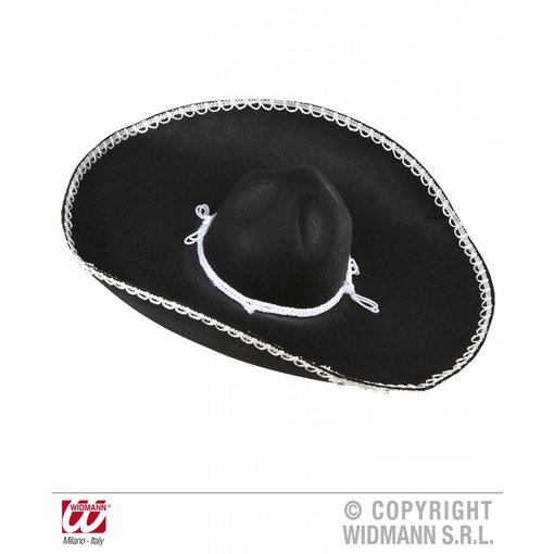 Sombrero zwart Carlo