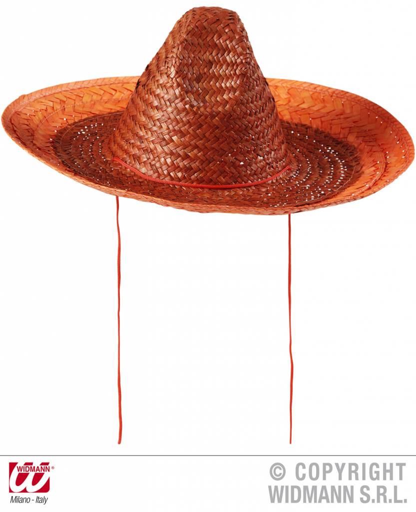 Sombrero oranje 48cm afbeelding