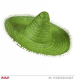 Sombrero groen 50cm met pompons