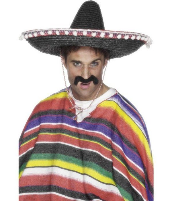 Sombrero strohoed zwart