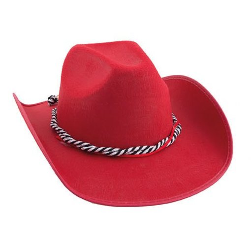 Toppers hoed cowboy rood