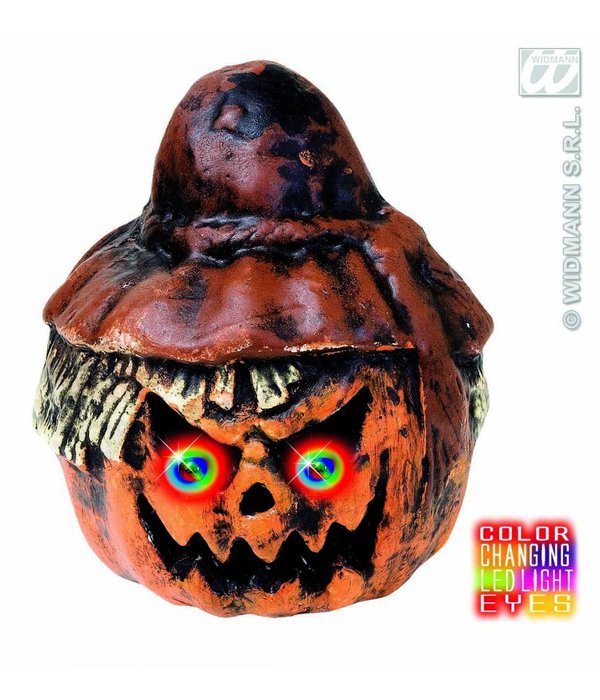 Pompoen vogelverschrikker met licht