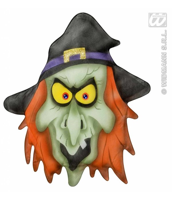 Stoffen wanddecoratie heks