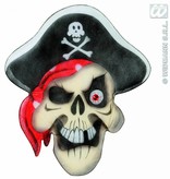 Stoffen wanddecoratie piratenschedel