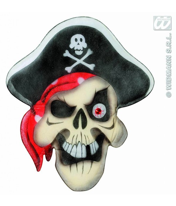 Stoffen wanddecoratie piratenschedel