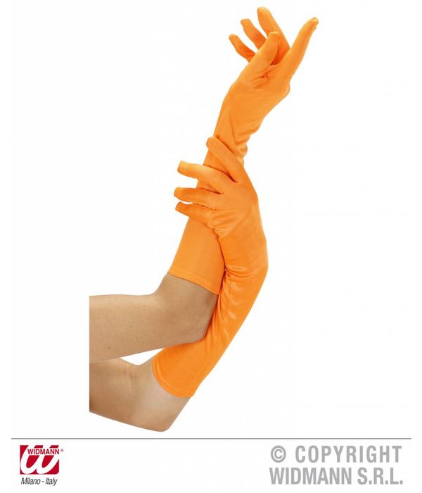Handschoenen lang neon oranje