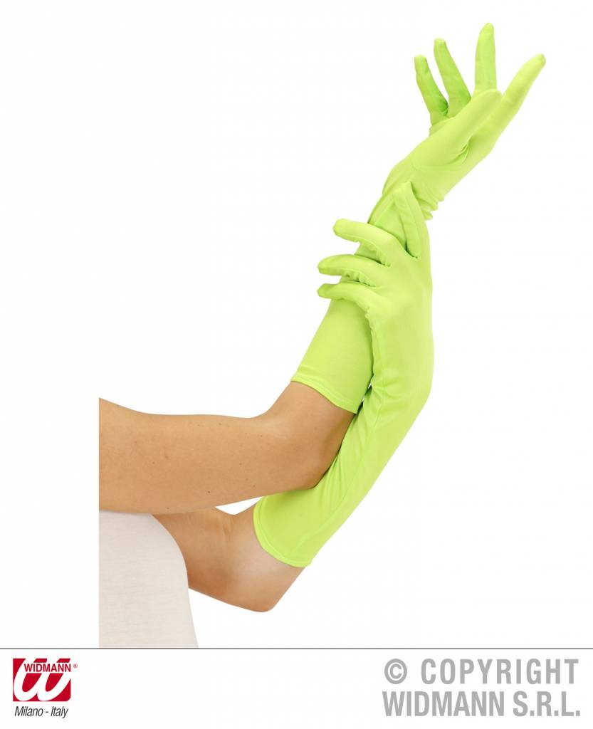 Handschoenen lang neon groen afbeelding