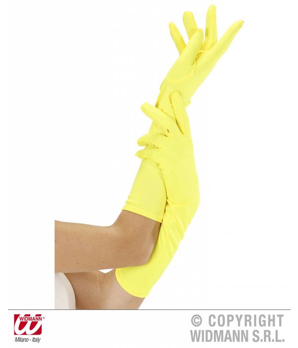 Handschoenen lang neon geel