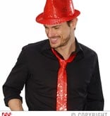 Gangsterhoed pailletten rood