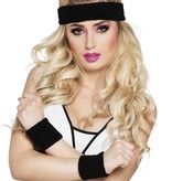 Set 3 zweetbandjes zwart