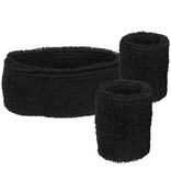 Set 3 zweetbandjes zwart