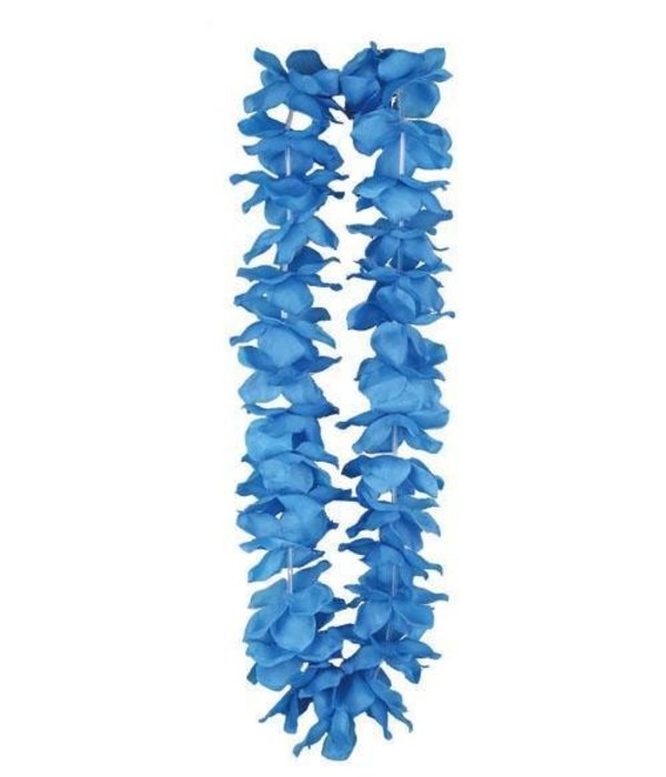 Hawaii krans neon blauw