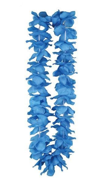 Hawaii krans neon blauw afbeelding