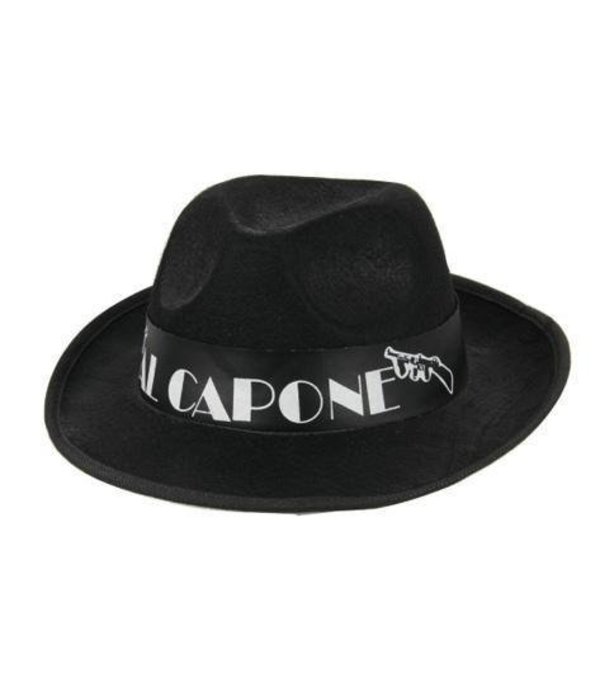 Al Capone hoed zwart eco