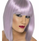 Pruik Glam lila
