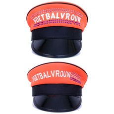 Pet oranje voetbalvrouw