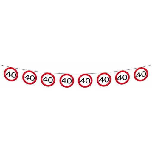 Vlaggenlijn verkeersbord '40'