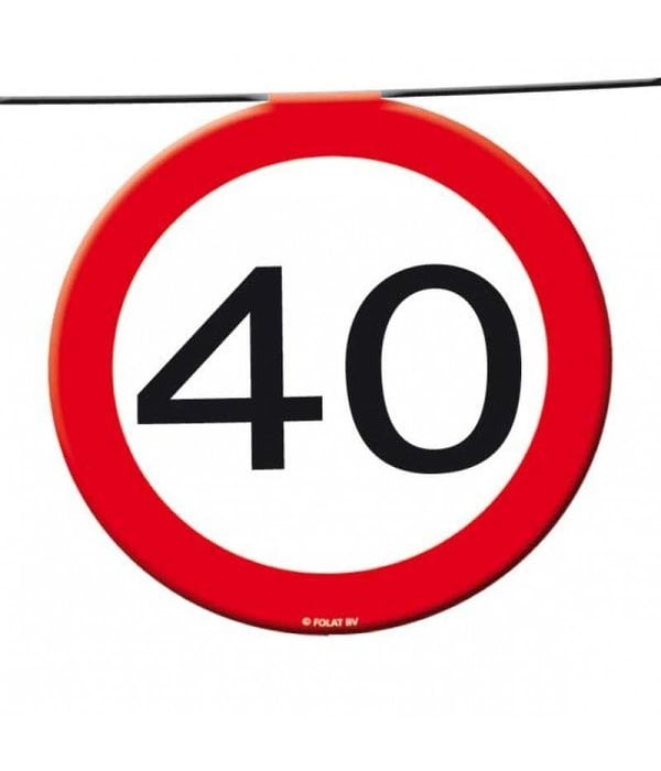 Vlaggenlijn verkeersbord '40'