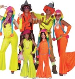Disco Jumpsuit neon oranje
