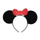 Mickey mouse oortjes met strik op diadeem
