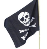 Piratenvlag op stok 45x30cm