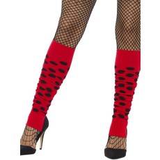 Beenwarmers rood met zwarte stippen