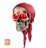 Piratenschedel met kleuren licht 40cm