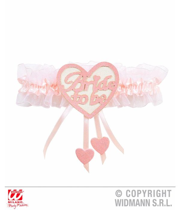 Kousenband bride to be roze/wit