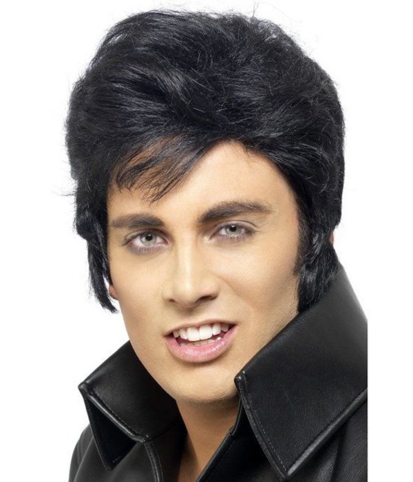 King of Rock pruik zwart