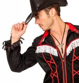 Cowboy glamour hoed pailletten zwart