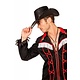 Cowboy glamour hoed pailletten zwart