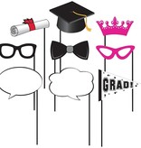 Photo Booth Props Kit Cap & Gown Geslaagd