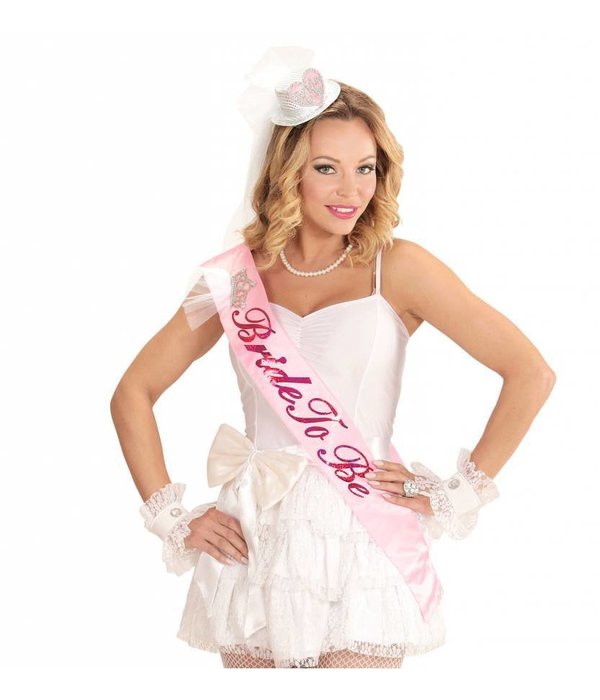 Sjerp dubbellaags Bride To Be roze