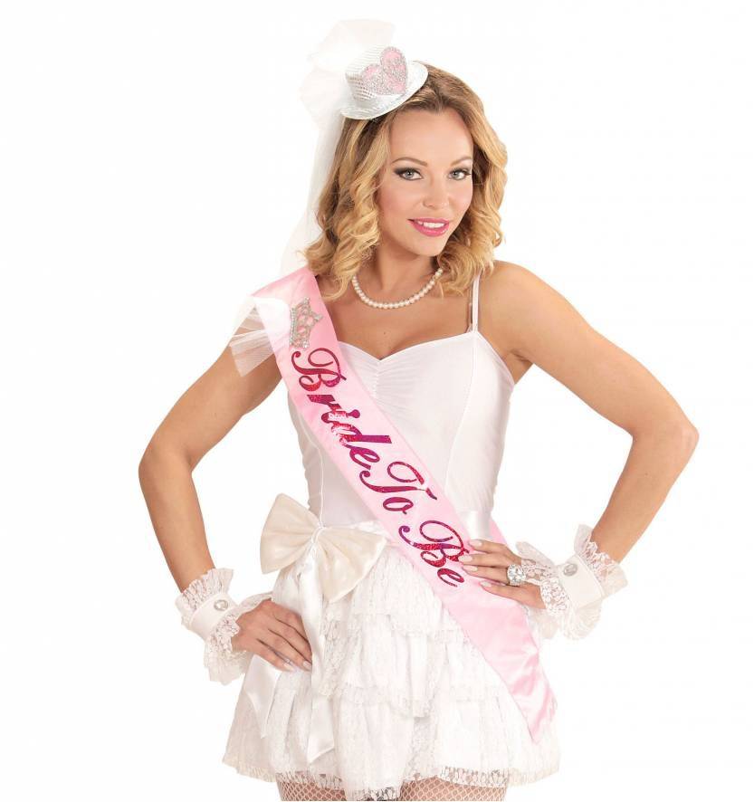 Sjerp dubbellaags Bride To Be roze afbeelding
