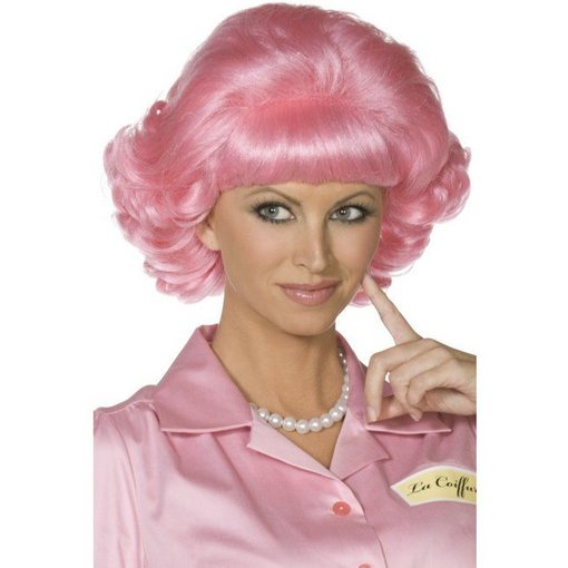 Frenchy Grease pruik pink