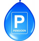 Pensioen Parkeerbord Ballonnen - 8 stuks
